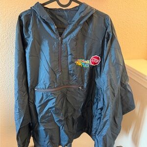 Made In USA Vintage Blue Windbreaker With Frog V Bus Patch